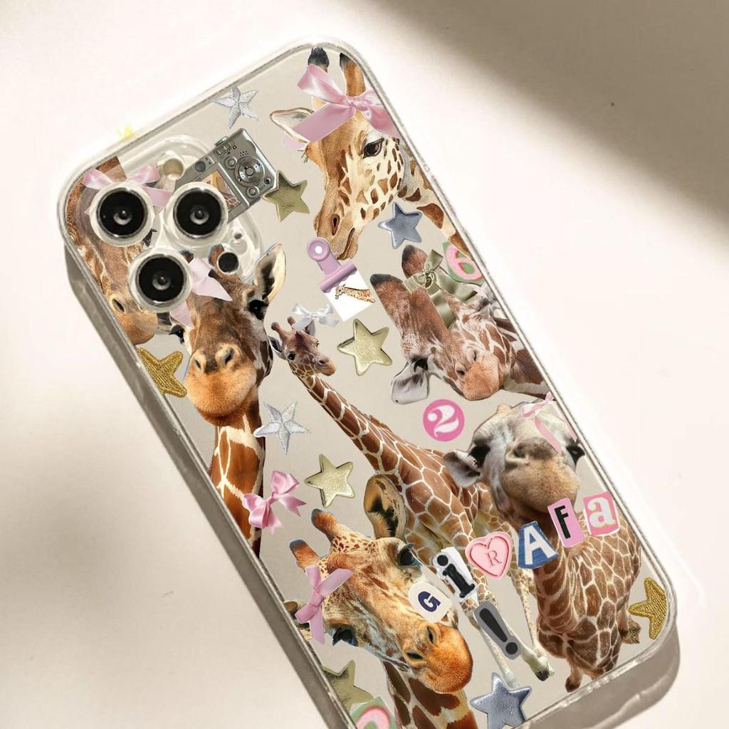 Deer Photo Drop-Proof Transparent Case for iPhone 14-17 Pro Max