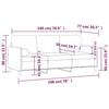 VidaXL Canapé 3 places avec oreillers décoratifs crème 180 cm velours, canapé, canapé de salon, canapé 3 places en velours, 3200899