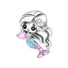 2026 Jewelry Bracelet Accessories Love Mother and Daughter Music Note Fireworks Mermaid Charm Pendant Beads 925 Silver
