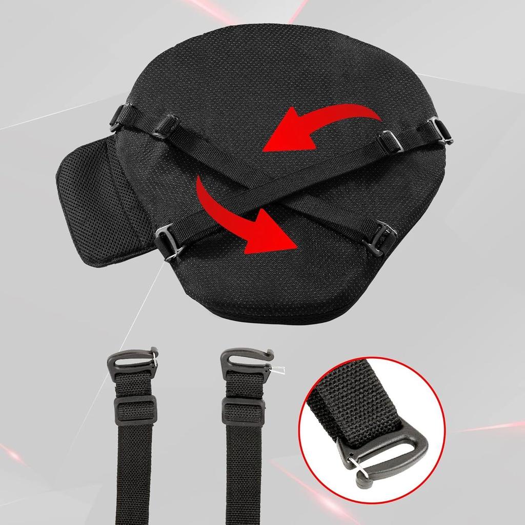 Aufblasbares Luftkissen mit Pumpe | Mesh-Bezug | Rutschfeste Unterseite | Fahrradsitzkissen für Motorrad, Büro, Auto, Zuhause