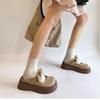 Wear half slippers women's new spring cool slippers bag head bow with skirt thick bottom Mary Jane