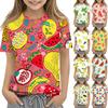 Children's Printed Round Neck Short Sleeved Casual T-shirt
