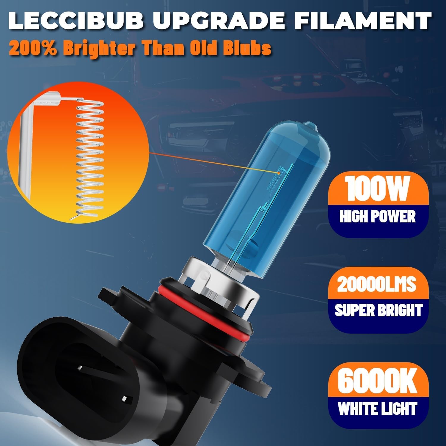 

Headlight Bulbs Compatible With GMC Terrain 2010-2018, 9005 High Beam + H11 Low Beam + H11 Fog Lights Halogen Light Bulb, Super Bright 6000K White,