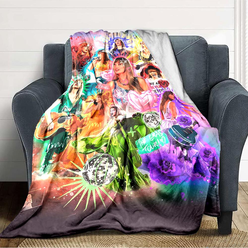 1pc Taylor Swift2 Blanket, Gift, for Men and Women, Soft Blanket, Good for Sofa Bed Couch Travel, Lightweight Flannel Blanket