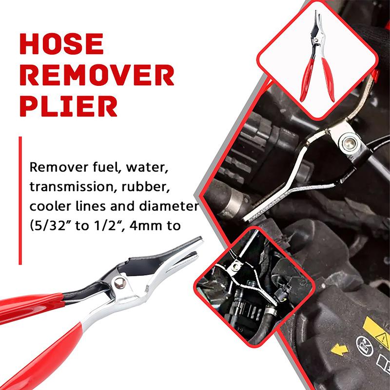 Universal Hose Clamp Pliers 4Pcs Set for Car Oil Pipe Separation Heavy Duty Filter Clamp Tools Mechanic Engine Repairs