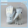 Ski Gloves Women's Winter Velvet Thickened Cycling Waterproof Warm Battery Car Touch Screen Non-slip and Cold-proof Cotton Gloves