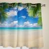 Fenstervorhänge mit Strand- und Tropenmotiv für Wohnzimmer, luxuriöses Schlafzimmer, Dekoration, Vorhänge, Küchenfensterbehandlungen