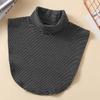 Knitted High Neck Fake Collar Women's Fashionable and Versatile Warm Neck Protection Scarf Elastic Jersey Turtleneck