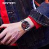 SANDA Happy People Fashion Men Watches Top Luxury Quartz Watch Waterproof 360 Rotating Car Wheel Dial Watch For Male Sport Clock