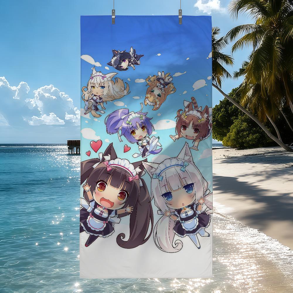 Anime N-Nekopara Towel Drying Bath Towel Applicable To Light Swimming Camping Yoga Beach Out