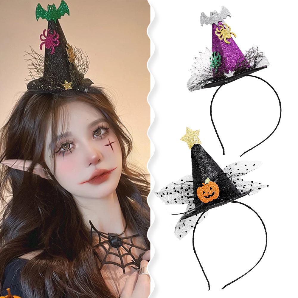 Fashion Halloween Headbands for Girls Star Hat Headband Holiday Party Hairbands Children Kids Halloween Hair Accessories
