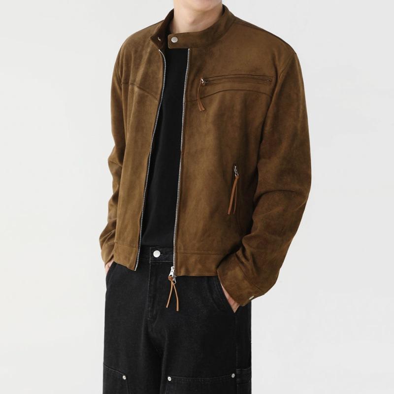 Krátká bunda se stojáčkem Pánská Jarní Volný Top Korejský Styl Trendy Bunda