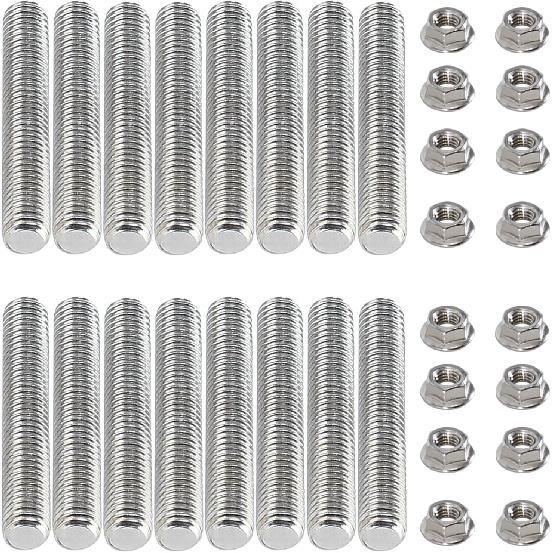 M8*1.25 Studs Kit Exhaust Studs And Nuts Kit Compatible With Ford 4.6L 5.4L F150 F250 Studs And Nuts Stainless Steel