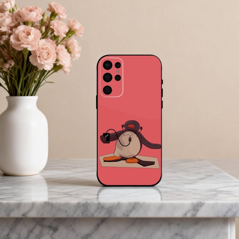 

Милый Чехол для Телефона с Пингвином P-Pingu-ES Для Samsung S25,24,23,22,30,21,10,9,Ultra,Plus,Lite,FE,4,5 G Мягкий Черный Чехол Samsung S21plus
