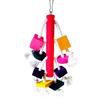 Pet Bird Parrot Wood Blocks Cotton Rope Cage Hanging Standing Play Chew Toy
