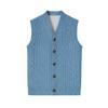 Men's V-Neck Sleeveless Knit Cardigan Vest