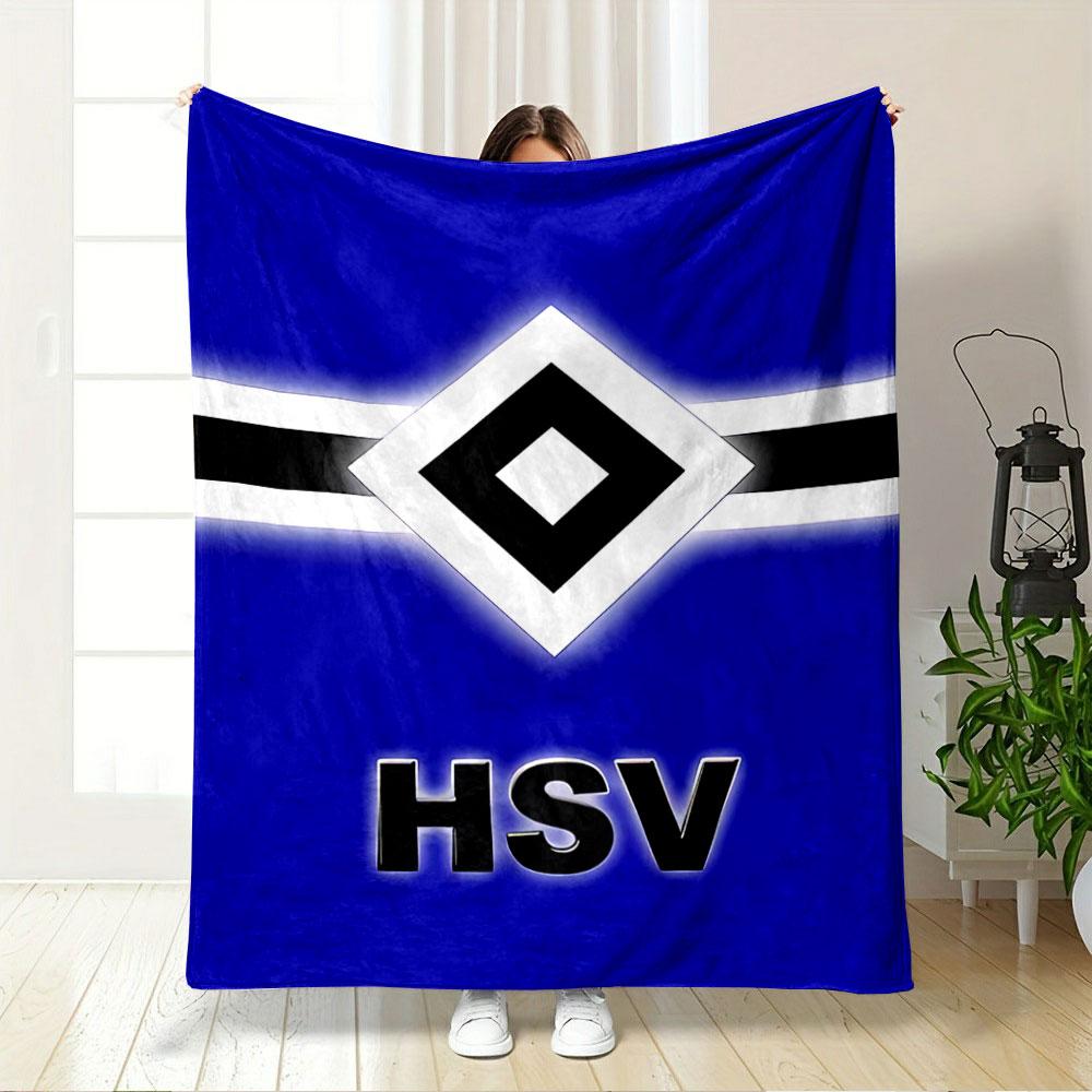 HSV Logo Blue Blanket for All Seasons Blanket Lunch Break Throw Gift
