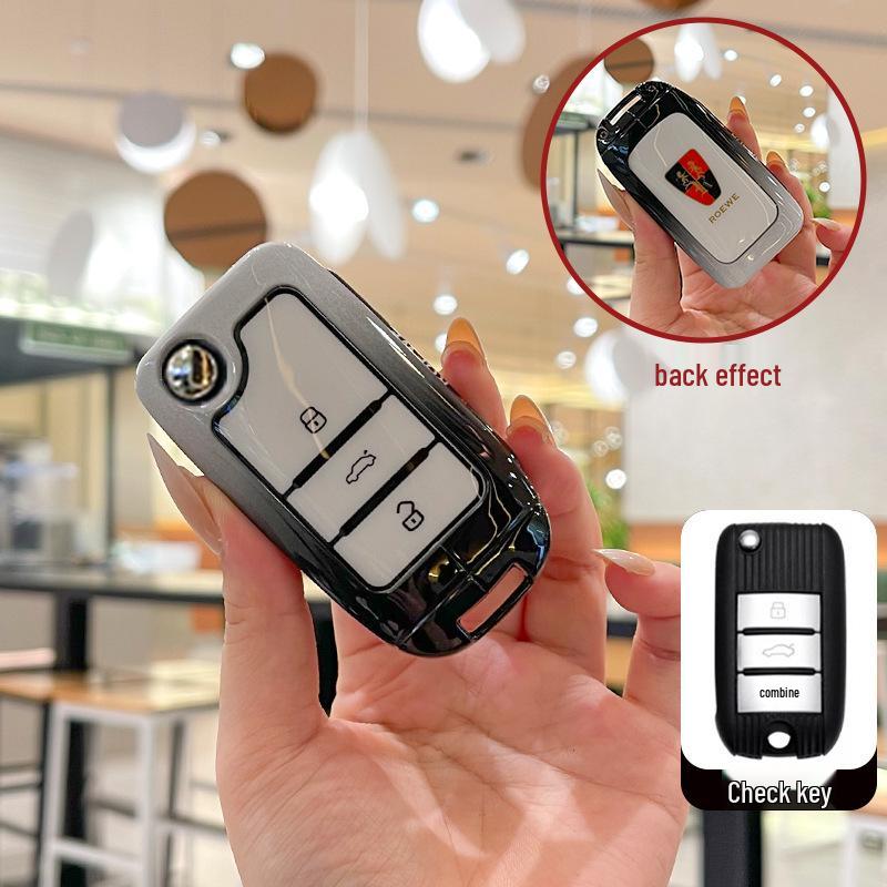 Roewe RX5 Plus Key Case for i5, i6 Max, d7, CLEVER, RX3, iMax8, EI - Metal Car Shell for New Models