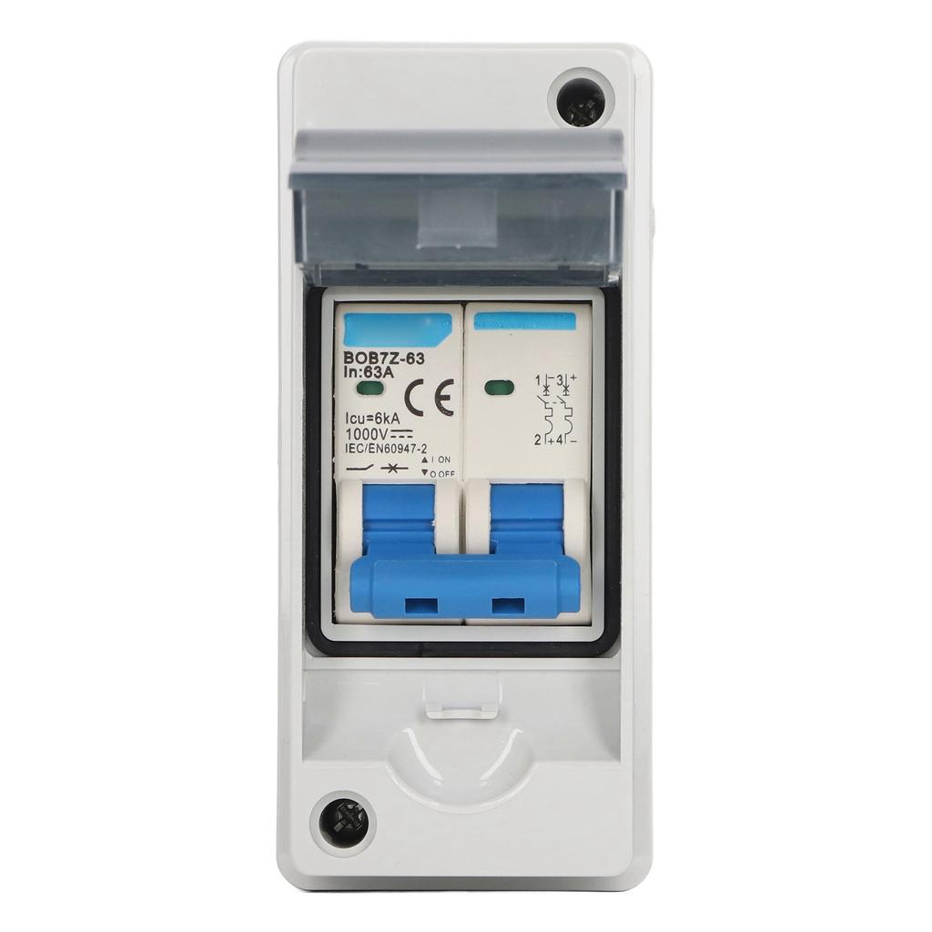 PV Solar Disconnect Switch Overvoltage Protection IP65 Waterproof Miniature Circuit Breaker 63A 1000V
