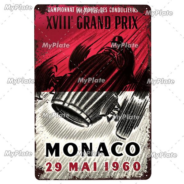 24 Heures Du Mans Metal Sign Vintage Plaque Tin Sign Wall Decor For Bar Pub Metal Crafts Retro Racing Car Poster Custom