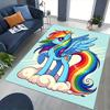 1pc Rainbow Dash Office Chair Mat - Anime Cartoon Design, Non-Slip Carpet for Home Decor, Suitable for All Seasons, Perfect Gift for Fans.H051
