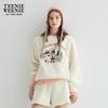 Teenie Weenie Women's 2025 Autumn Round Neck Faux Lamb Wool Sweatshirt