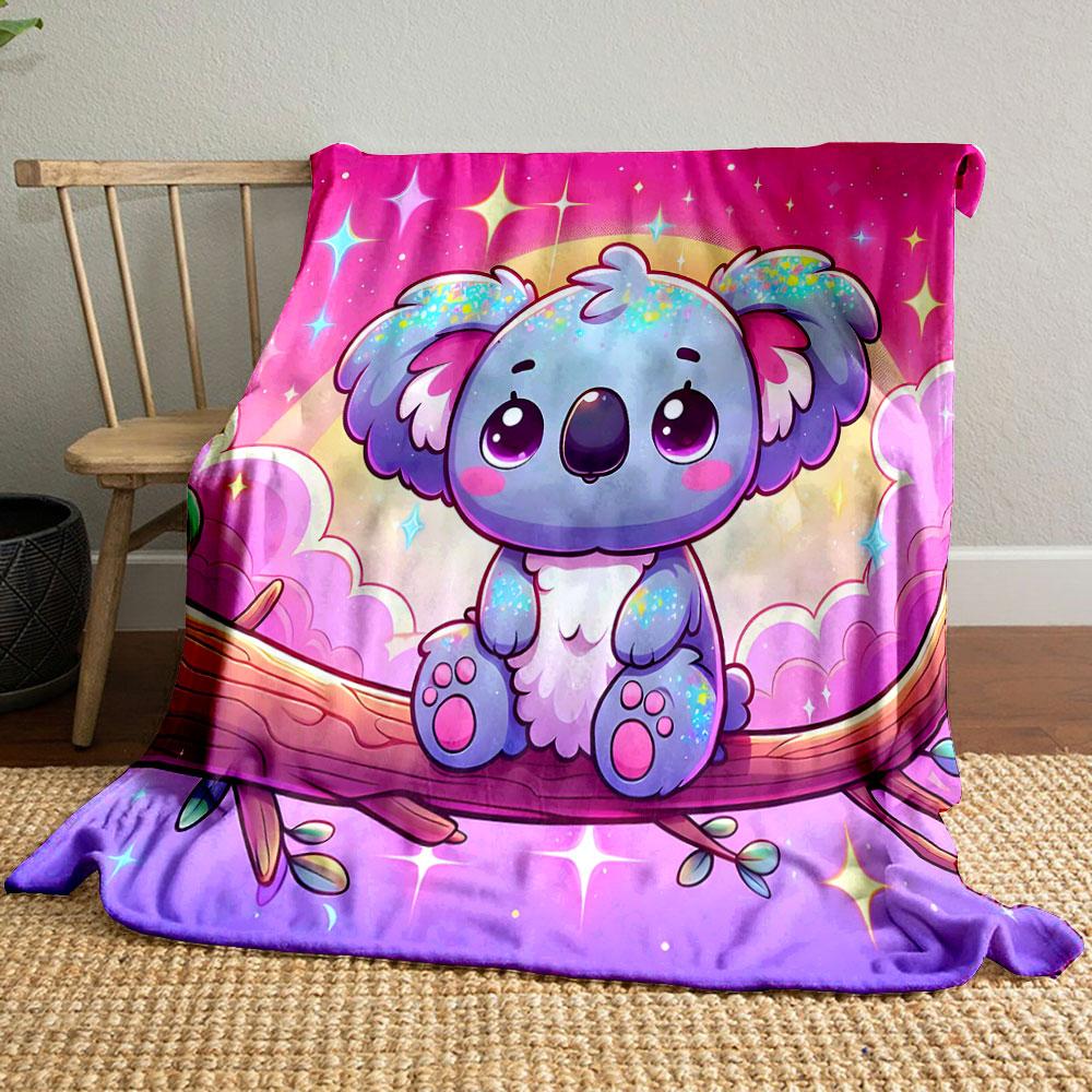 Sparkly Koala on a Magic Branch print blanket soft and cozy perfect for the living room bed sofa or a nap,gift
