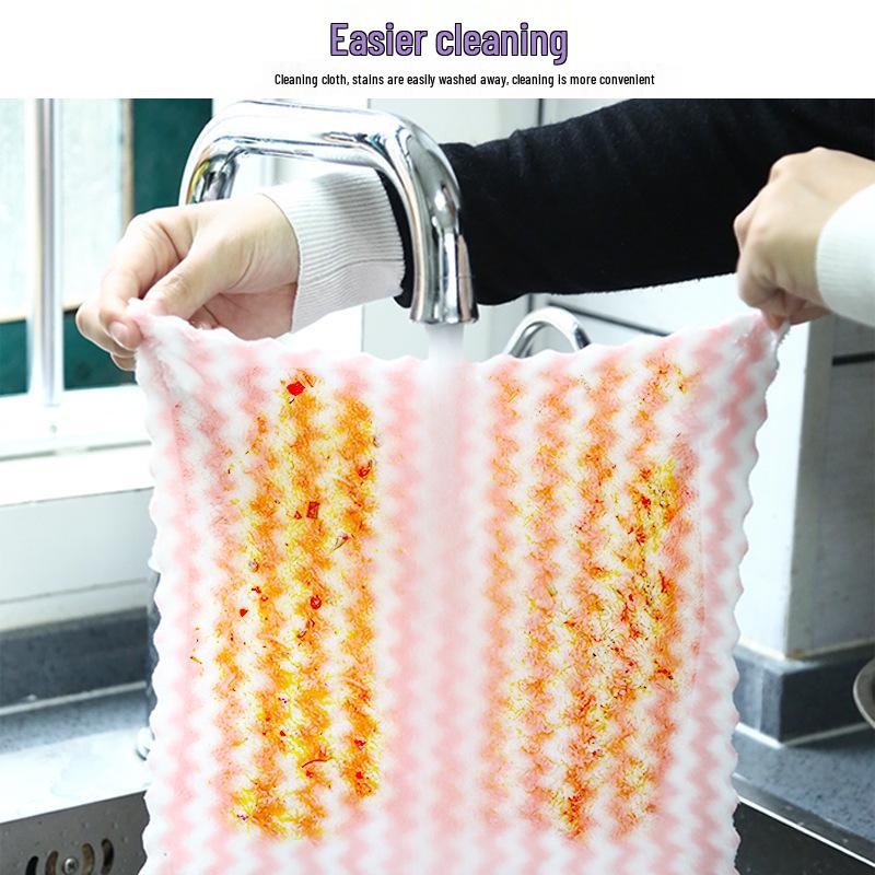Saugfähiges Korallenfleece Küchenspültuch – Leicht zu reinigen, fusselfrei, Mehrzwecktuch und Scheuerschwamm.