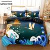 Ensemble de literie chinois tendance imprimé en 3D Housse de couette en duvet avec taie d'oreiller Double Simple King Imprimé 3D Anime My Dress-U