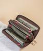 Fashion Women Wallet Faux Leather Double Zipper Large Capacity Clutch Pure Card Holder Wallet