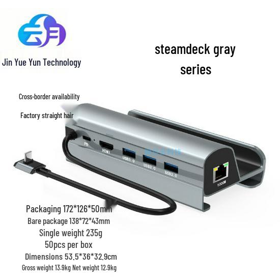 Type C to HDMI Laptop Dock with VGA, Gigabit Ethernet, USB 3.0, and SD/TF Card Reader