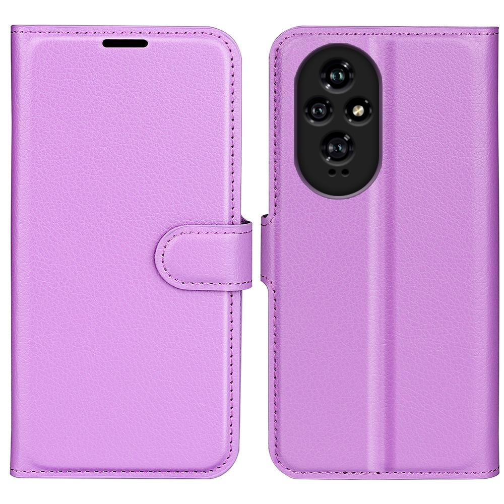 For Honor 200 5G Wallet Case Litchi Texture PU Leather Phone Cover Folio Flip