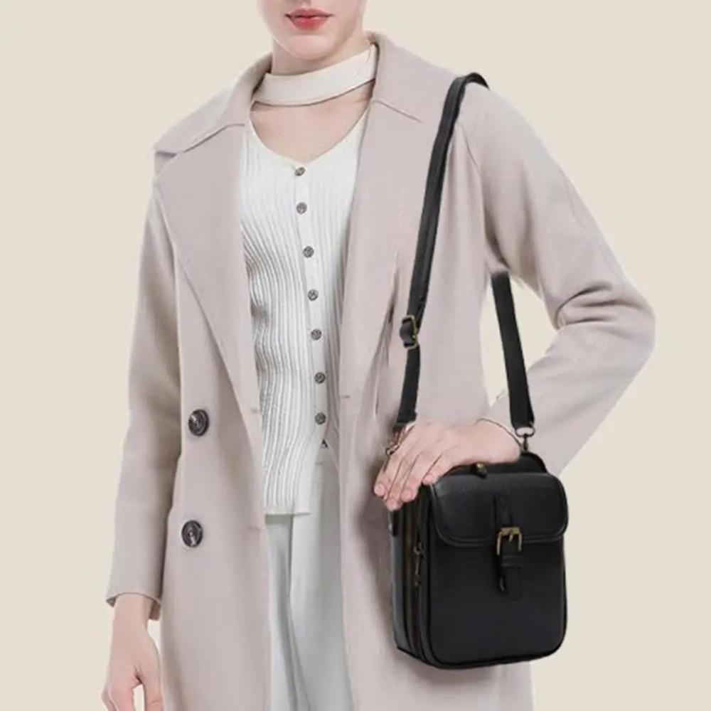 With Adjustable Removable Strap Crossbody Leather  Bag Large Capacity Phone Handbag  Gifts