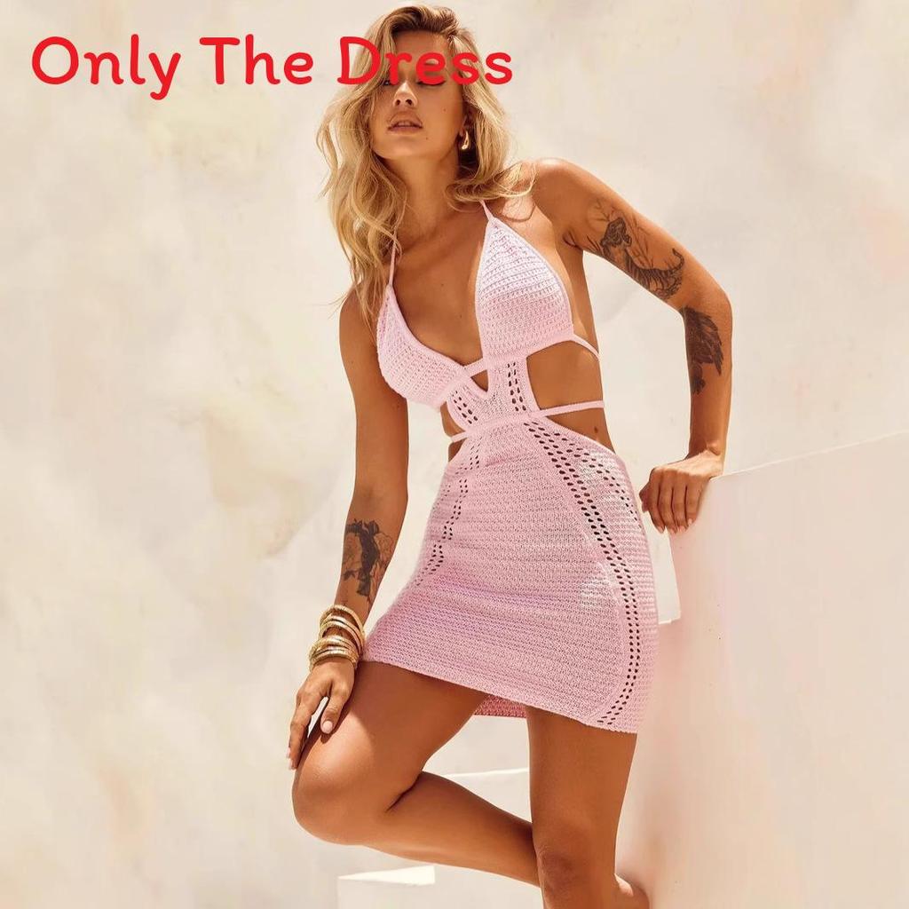 Sexy Spaghetti Strap Dress With Cross Ties For Summer Casual Wear
