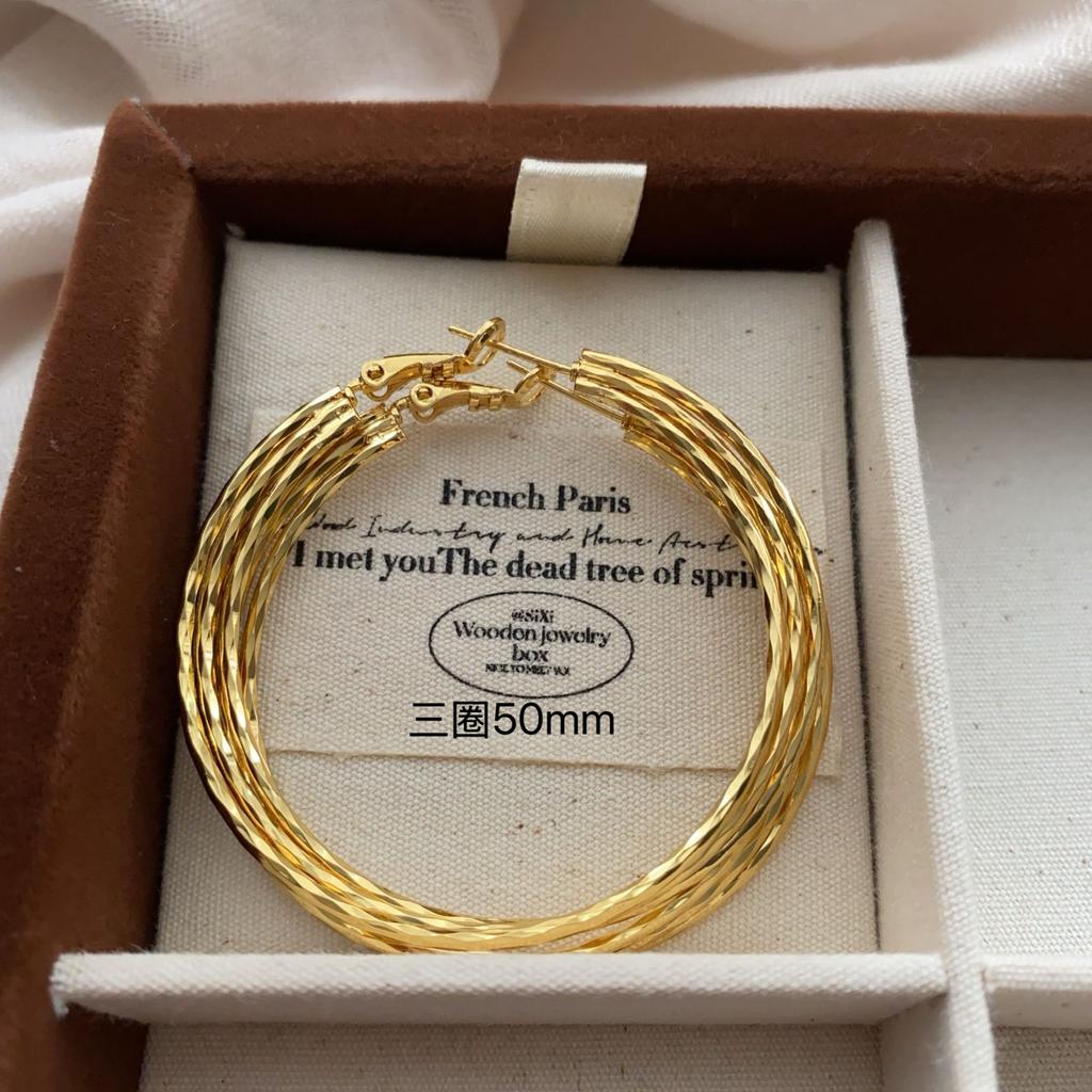 Cold Wind, Simple And Bold Large Circle Earrings, Earrings, Fashion Sense, Commuter Classic Earrings, Versatile Personality