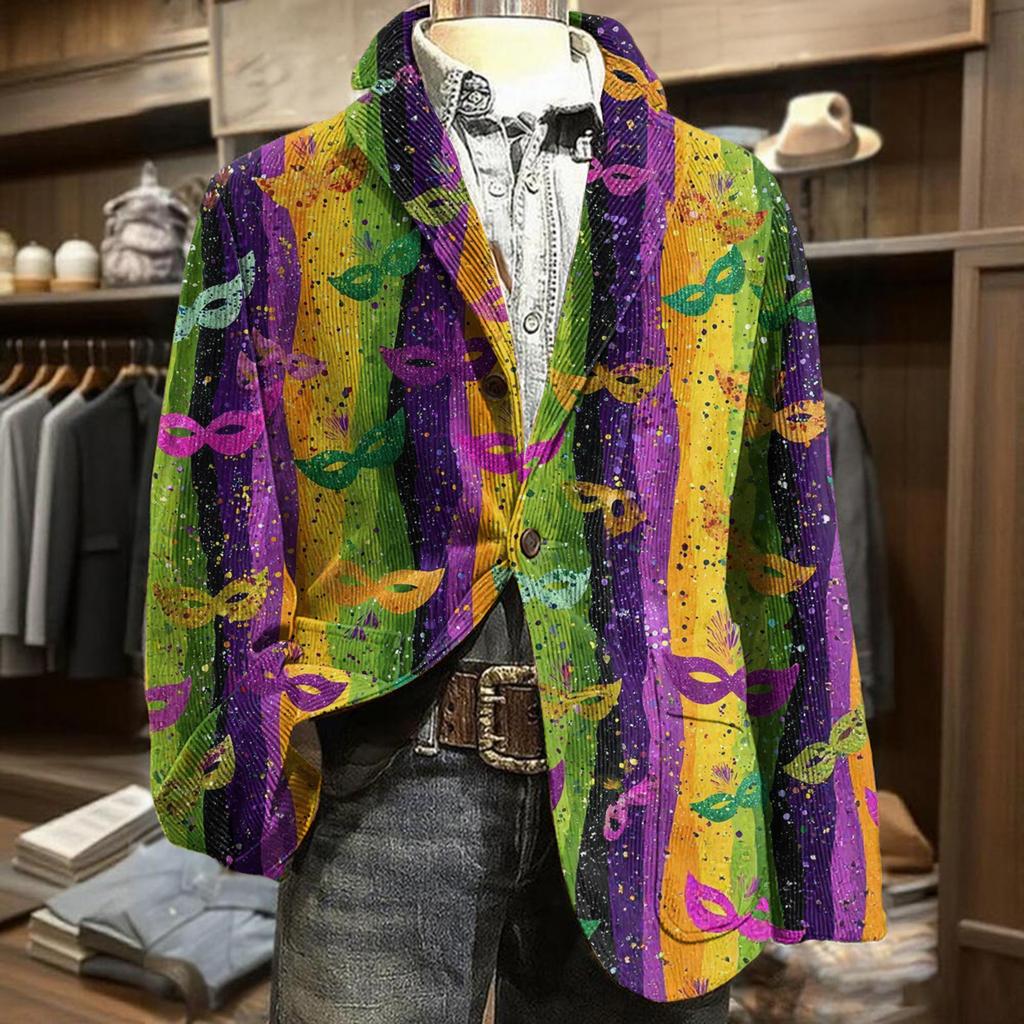 Herren Business Casual Karneval Cordjacke