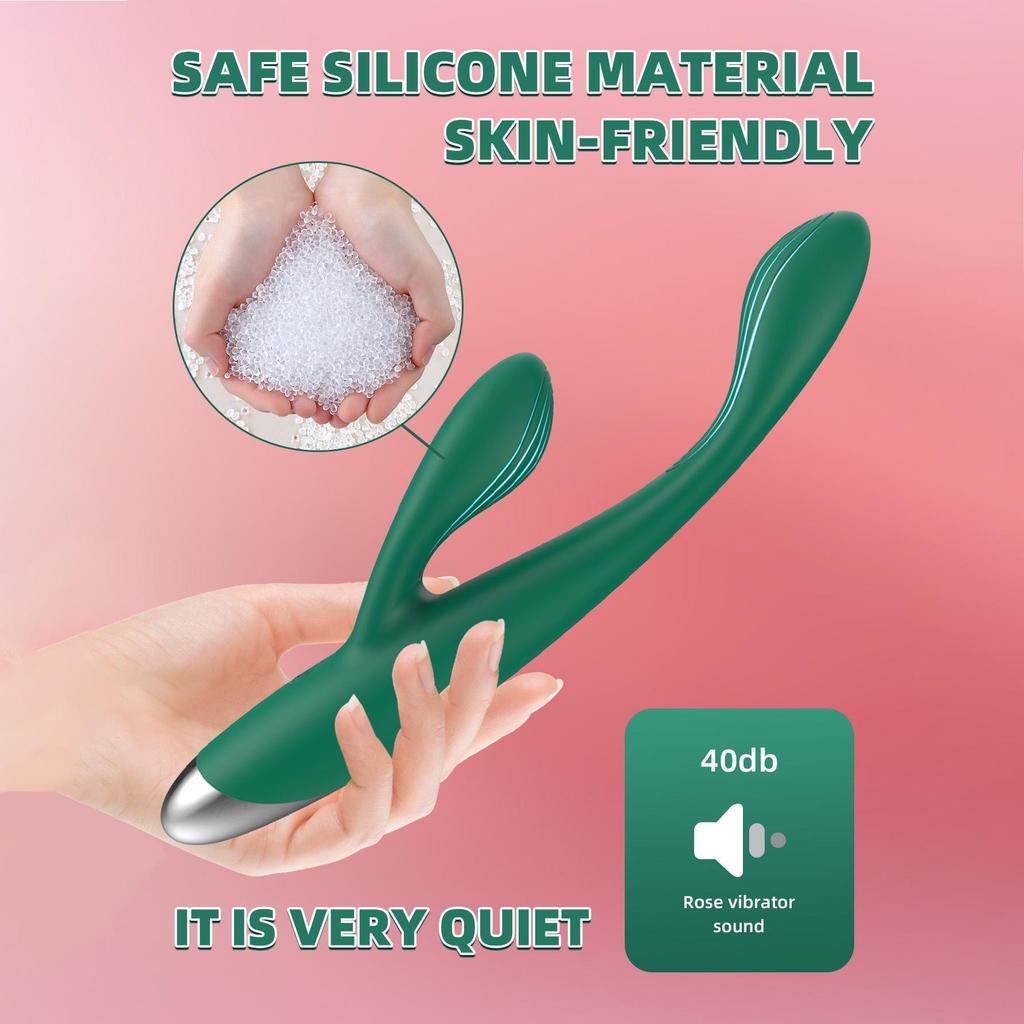 G-Spot 2-in-1 for Vibrator Women Finger Shaped 8 Seconds To Orgasm Clitoris Nipple Stimulator 10 Vibration Modes Sex Toys