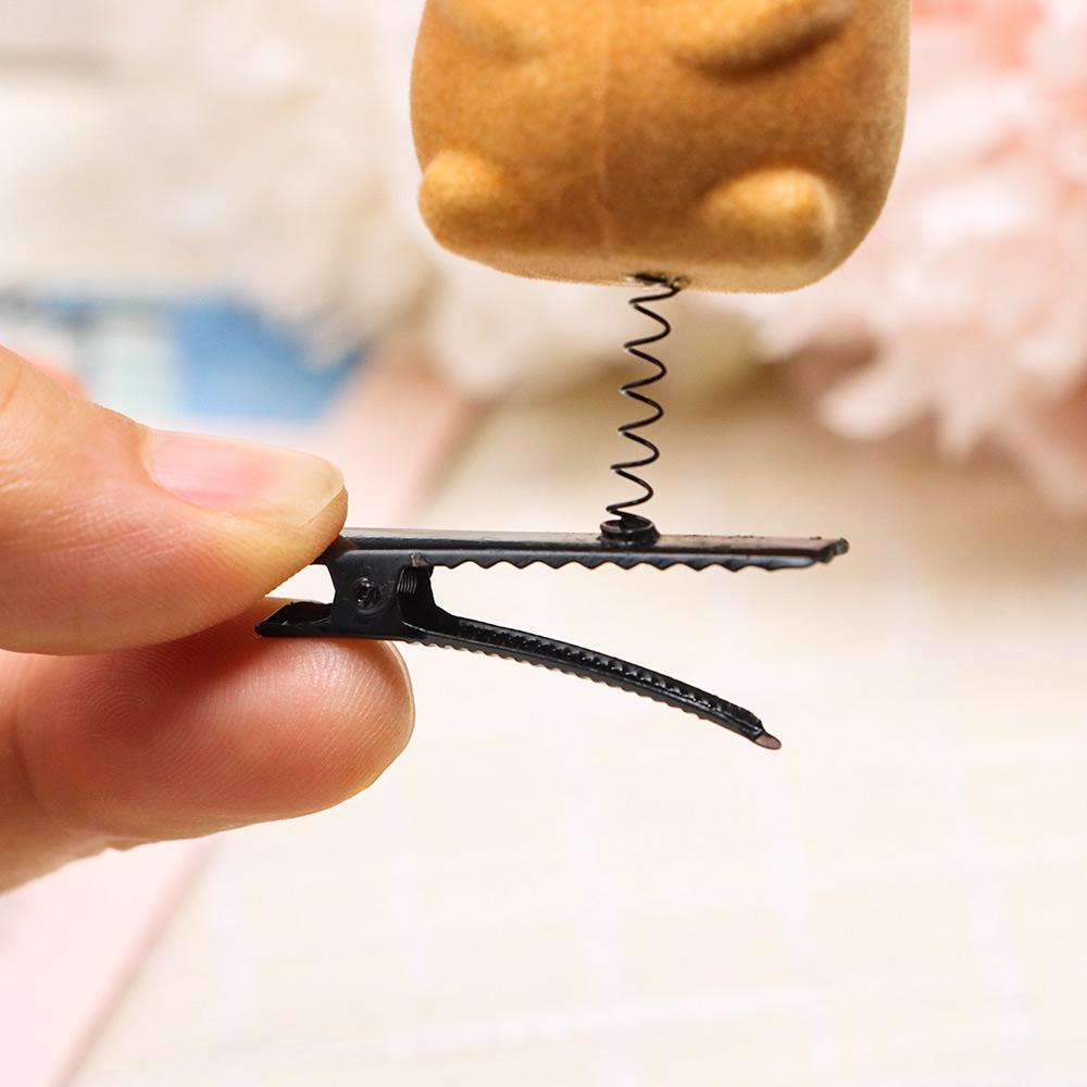 6pcs Kawaii Capybara Spring Hair Clip 3D Plush Hairpin Children Headwear  Photo Prop