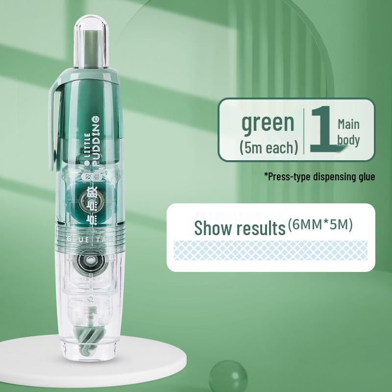 Press-on Dot Glue: Longli Correction Tape Style, Double-Sided Cute Small Strong Glue Stick.