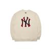 MLB Sweatshirts Unisex Cream Crew Neck Moderate Regular 3AMTC0114-50CRS