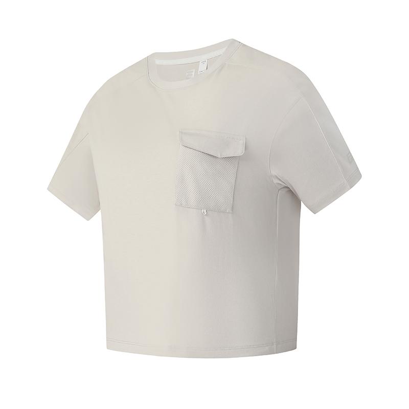 

Fila Explore Series Минималистичный стиль Повседневная Универсальная Футболка с коротким рукавом Женские топы Цвет риса A11W527126F-BG S