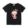 Summer cartoon printed men's and women's clothing T-shirt bottom round neck loose comfortable short sleeved casual versatile