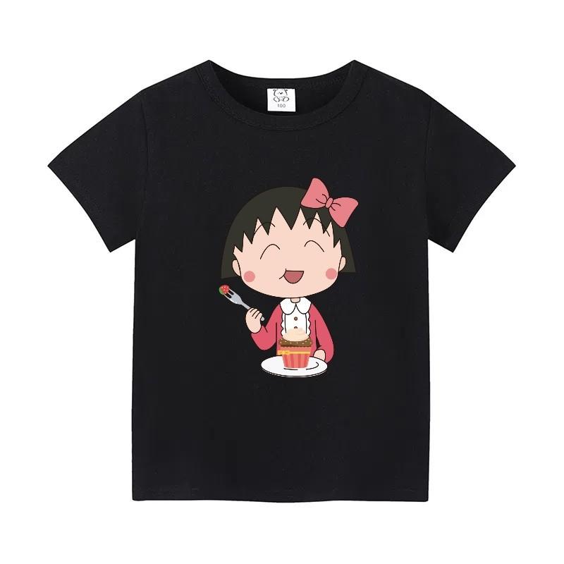 Summer cartoon printed men's and women's clothing T-shirt bottom round neck loose comfortable short sleeved casual versatile