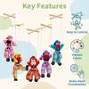 Colorful Handmade Wooden Clown String Puppet Toy for Parent-Child Interaction