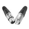 Neewer 20pcs 3-Pin XLR Solder Type Connectors, 10 Male and 10 Female Plug Cable Connectors, Microphone Audio Sockets, Zinc Alloy, High Conductivity, U