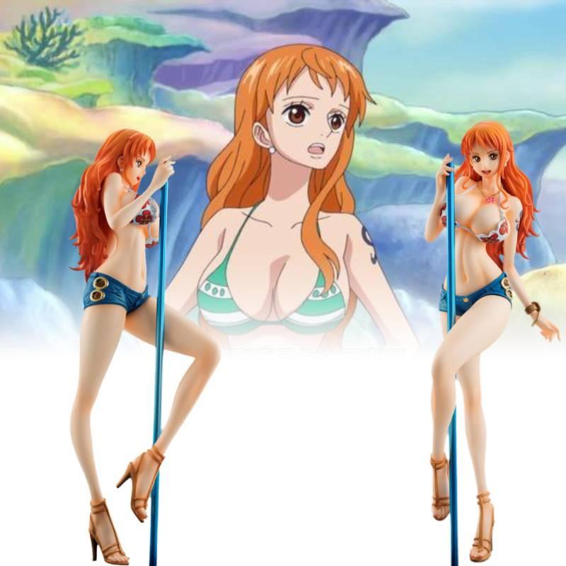 Piece One Nami Figurine Swimwear Pole Dance Anime Model Garnish Christmas Gift