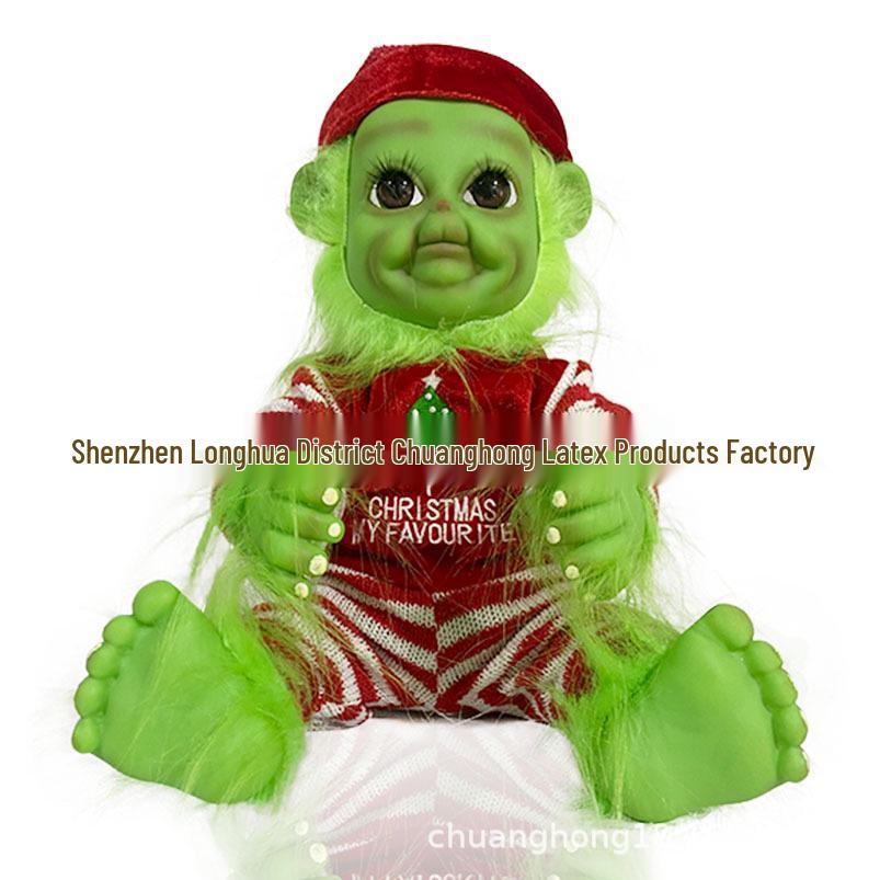 Grinch Green Monster Plush Toy Christmas Ornament Figure Creative Gift 28cm