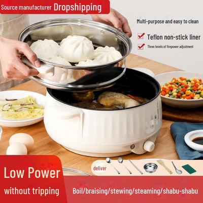 Multifunktionaler elektrischer Hot Pot und Bratpfanne mit Antihaftbeschichtung zum Kochen und Reis