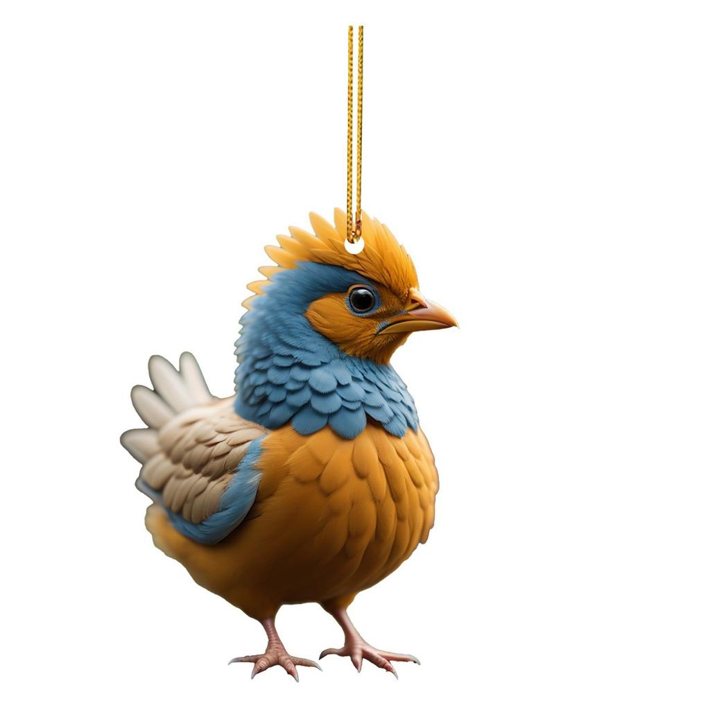 Animal Chicken Rooster Series Tree Pendant Acrylic Ornament 2D