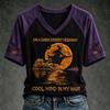 Women's Fashion Casual Halloween Print T-Shirt Neck Pullover Top for Fall Outfits
